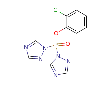 Molecular Structure of 72351-28-1 (Phosphinic acid, bis(1H-1,2,4-triazol-1-yl)-, 2-chlorophenyl ester)