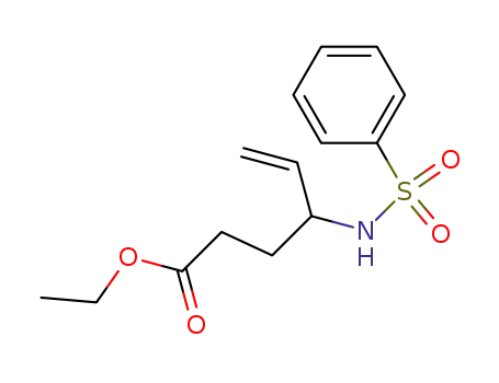 Molecular Structure of 119703-95-6 (4-Benzenesulfonylamino-hex-5-enoic acid ethyl ester)