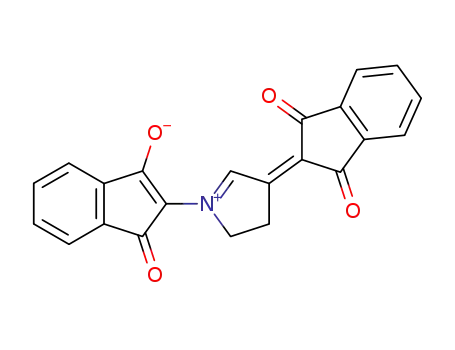 Molecular Structure of 15365-99-8 (1-(1,3-dioxo-indan-2-yl)-4-(1,3-dioxo-indan-2-ylidene)-3,4-dihydro-2<i>H</i>-pyrrolium betaine)