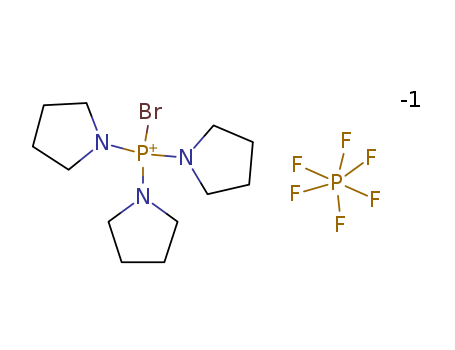 132705-51-2,Bromo-tris-pyrrolidino-phosphonium hexafluorophosphate,PyBroP;Bromotri(pyrrolidino)phosphonium hexafluorophosphate (PyBrOP);Bromotripyrrolidinophosphonium hexafluorophosphate;Pyrrolidine Phosphorus Complex;Phosphorus(1+),bromotri-1-pyrrolidinyl-,(T- 4)-,hexafluorophosphate(1-);