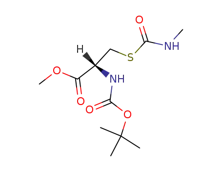 Molecular Structure of 120033-48-9 (N-(tert-butoxycarbonyl)-S-(N-methylcarbamoyl)cysteine methyl ester)