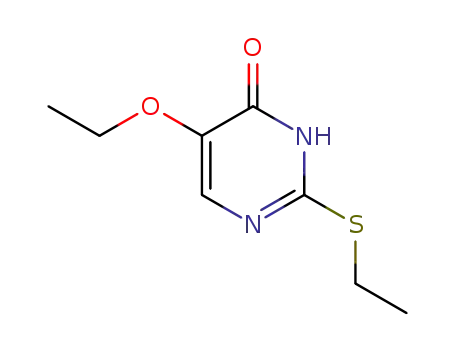 Molecular Structure of 82153-69-3 (5-ethoxy-2-ethylmercapto-3<i>H</i>-pyrimidin-4-one)