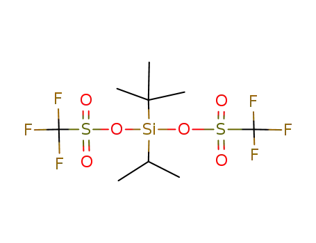 Molecular Structure of 135580-50-6 ({(CH<sub>3</sub>)3C}{(CH<sub>3</sub>)2CH}Si(OSO<sub>2</sub>CF<sub>3</sub>)2)