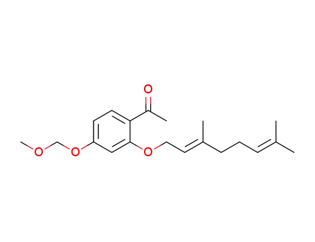 Molecular Structure of 1314539-21-3 (2'-gerenyloxy-4'-(methoxymethoxy)acetophenone)