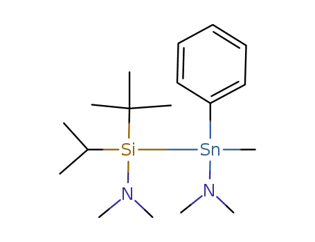 Molecular Structure of 135580-44-8 ({(CH<sub>3</sub>)3C}{(CH<sub>3</sub>)2CH}{(CH<sub>3</sub>)2N}SiSn{N(CH<sub>3</sub>)2}(C<sub>6</sub>H<sub>5</sub>)CH<sub>3</sub>)