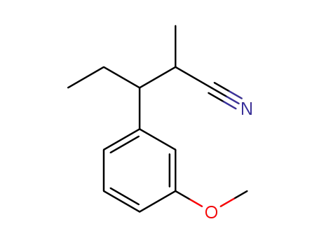 Molecular Structure of 1313429-24-1 (2-methyl-3-(3-methoxyphenyl)pentanenitrile)