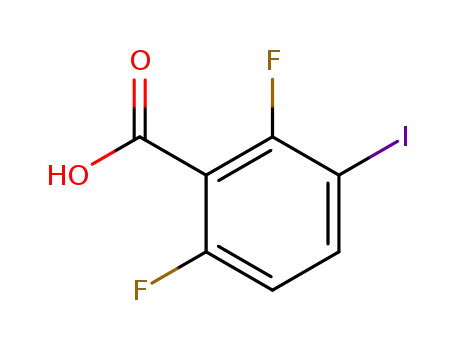 Molecular Structure of 229178-74-9 (Benzoic acid,2,6-difluoro-3-iodo-)