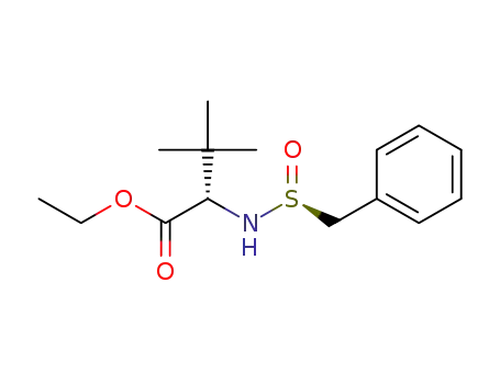 Molecular Structure of 1203546-60-4 ((S)-ethyl 3,3-dimethyl-2-[(S)-phenylmethanesulfinamido]butanoate)