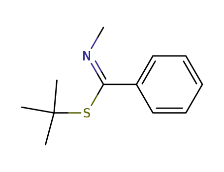 Molecular Structure of 59073-38-0 (N-Methyl-thiobenzimidic acid tert-butyl ester)