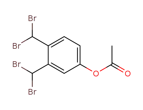 Molecular Structure of 78119-72-9 (acetate of α,α,α',α'-tetrabromo-3,4-xylenol)