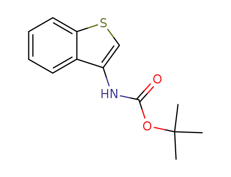 Molecular Structure of 89564-05-6 (Carbamic acid, benzo[b]thien-3-yl-, 1,1-dimethylethyl ester)