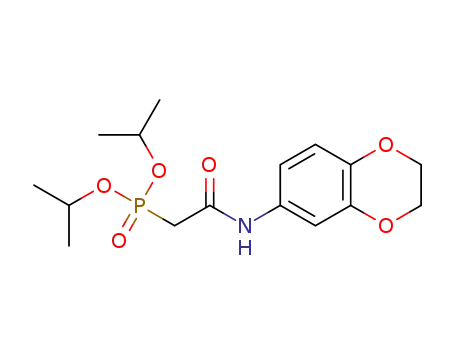 Molecular Structure of 1426294-37-2 (diisopropyl (2-((2,3-dihydrobenzo[b][1,4]dioxin-6-yl)amino)-2-oxoethyl)phosphonate)