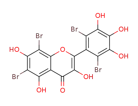 Molecular Structure of 256486-48-3 (2',6,6',8-tetrabromo-3,3',4',5,5',7-hexahydroxyflavone)