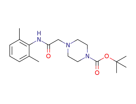 Molecular Structure of 1324752-00-2 (tert-butyl 4-(2-((2,6-dimethylphenyl)amino)-2-oxoethyl)piperazine-1-carboxylate)