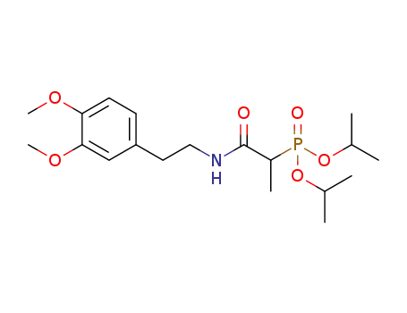 Molecular Structure of 1426294-48-5 (diisopropyl (1-((3,4-dimethoxyphenethyl)amino)-1-oxopropan-2-yl)phosphonate)