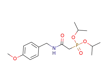 Molecular Structure of 1426294-38-3 (diisopropyl (2-((4-methoxybenzyl)amino)-2-oxoethyl)phosphonate)