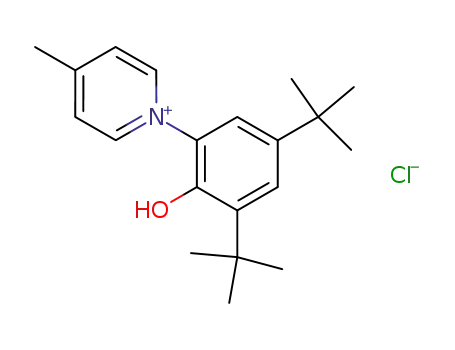 Molecular Structure of 78657-05-3 (Pyridinium, 1-[3,5-bis(1,1-dimethylethyl)-2-hydroxyphenyl]-4-methyl-,
chloride)