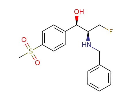 Molecular Structure of 895571-10-5 ((1R,2S)-1-(4-methylsulfonylphenyl)-2-benzylamino-3-fluoro-1-propanol)