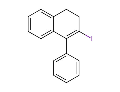 Molecular Structure of 117408-90-9 (3-IODO-4-PHENYL-1,2-DIHYDRO-NAPHTHALENE)