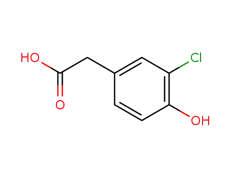 Molecular Structure of 33697-81-3 (3-CHLORO-4-HYDROXYPHENYLACETIC ACID)