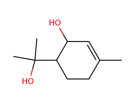 Molecular Structure of 6252-34-2 (6-(1-hydroxy-1-methylethyl)-3-methyl-2-cyclohexen-1-ol)