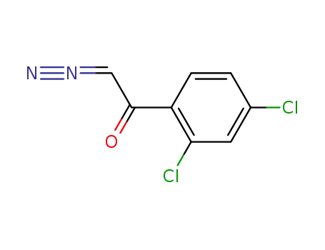 Molecular Structure of 78344-77-1 (Ethanone, 2-diazo-1-(2,4-dichlorophenyl)-)
