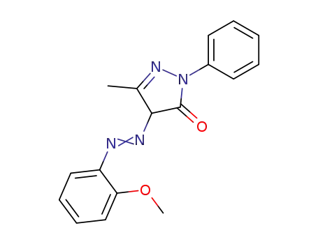 Molecular Structure of 4645-07-2 (2,4-dihydro-4-[(2-methoxyphenyl)azo]-5-methyl-2-phenyl-3H-Pyrazol-3-one)