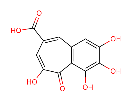 2,9,10,11-tetrahydroxy-3-oxo-bicyclo[5.4.0]undeca-1,4,6,8,10-pentaene-5-carboxylic acid cas  5146-12-3