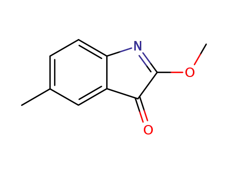 Molecular Structure of 861586-94-9 (2-methoxy-5-methyl-indolin-3-one)