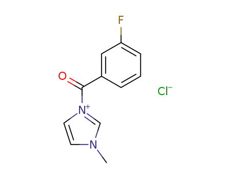 Molecular Structure of 93342-81-5 (1H-Imidazolium, 1-(3-fluorobenzoyl)-3-methyl-, chloride)