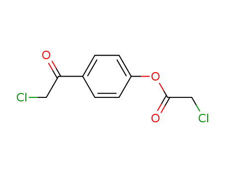 Molecular Structure of 868746-76-3 (2-chloro-1-(4-chloroacetoxy-phenyl)-ethanone)