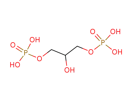 Molecular Structure of 2075-06-1 (2-hydroxypropane-1,3-diyl bis[dihydrogen (phosphate)])