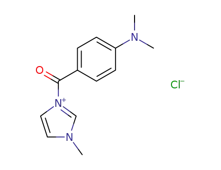 Molecular Structure of 89165-28-6 (1H-Imidazolium, 1-[4-(dimethylamino)benzoyl]-3-methyl-, chloride)