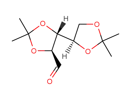 Molecular Structure of 13039-93-5 ((4S)-2,2-Dimethyl-5β-[(4R)-2,2-dimethyl-1,3-dioxolane-4β-yl]-1,3-dioxolane-4α-carbaldehyde)