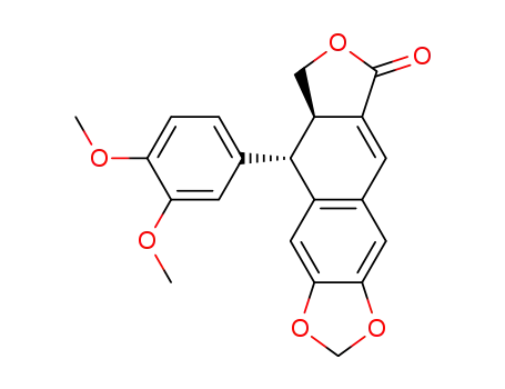 4-(3',4'-dimethoxyphenyl)-3-hydroxymethyl-6,7-methylenedioxy-3,4-dihydro-2-naphthoic acid γ-lactone