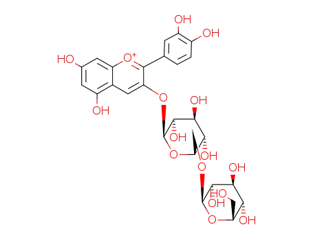 Molecular Structure of 47845-44-3 (cyanidin 3-O-gentiobioside)