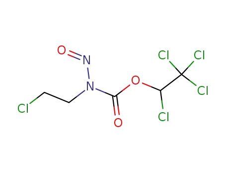 Molecular Structure of 113900-20-2 (1,2,2,2-Tetrachloroethyl N-(2-chloroethyl) N-nitroso-carbamate)