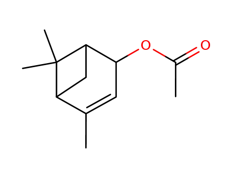 Molecular Structure of 33522-69-9 (4,6,6-trimethylbicyclo[3.1.1.]hept-3-en-2-yl acetate)