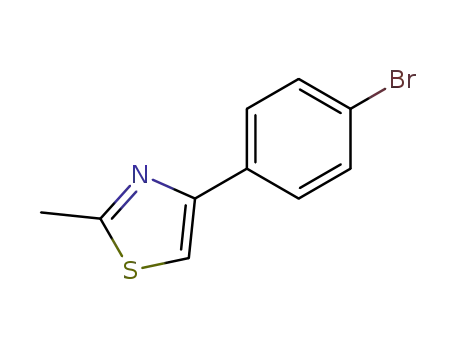 Molecular Structure of 66047-74-3 (4-(4-BROMOPHENYL)-2-METHYL-1,3-THIAZOLE)