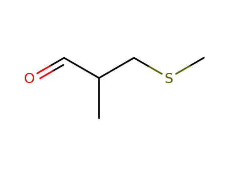 Molecular Structure of 57041-76-6 (2-methyl-3-(methylthio)propionaldehyde)