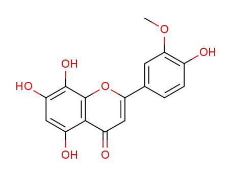 Molecular Structure of 5911-00-2 (4H-1-Benzopyran-4-one,
5,7,8-trihydroxy-2-(4-hydroxy-3-methoxyphenyl)-)
