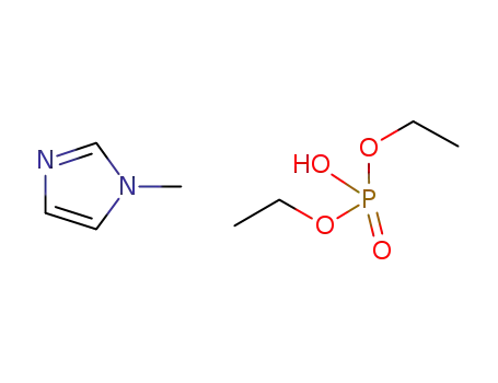 Molecular Structure of 848641-49-6 (Phosphoric acid, diethyl ester, compd. with 1-methyl-1H-imidazole
(1:1))