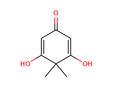 Molecular Structure of 2065-00-1 (3,5-dihydroxy-4,4-dimethylcyclohexa-2,5-dien-1-one)