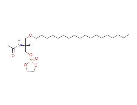 Molecular Structure of 82936-53-6 (2-(1-Octadecyl-2-acetamido-2-deoxy-sn-glycero)-2-oxo-1,3,2-dioxaphospholane)