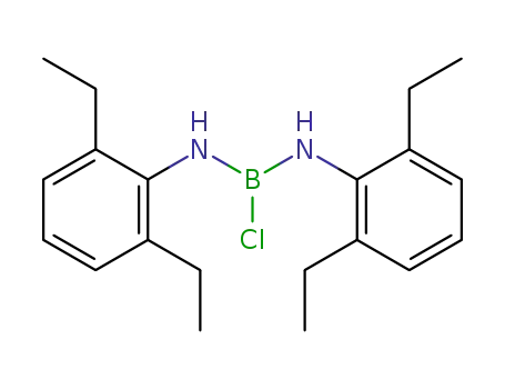 Molecular Structure of 5801-32-1 (ClB{NHC<sub>6</sub>H<sub>3</sub>-2,6-(C<sub>2</sub>H<sub>5</sub>)2}2)