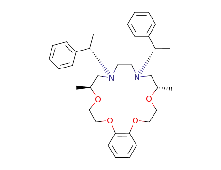 Molecular Structure of 1202242-76-9 ((6S,17S)-1,4-di[N-(S)-α-phenylethyl]-1,4-diaza-6,17-dimethyl-11,12-benzo-7,10,13,19-tetraoxacyclooctadec-11-ene)
