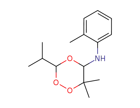 Molecular Structure of 122346-61-6 (3-isopropyl-6,6-dimethyl-5-(o-toluidino)-1,2,4-trioxan)
