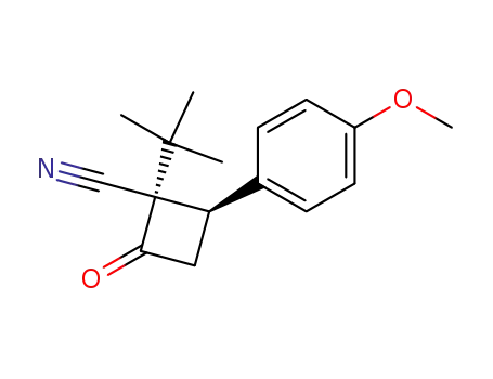 Cyclobutanecarbonitrile,
1-(1,1-dimethylethyl)-2-(4-methoxyphenyl)-4-oxo-, cis-