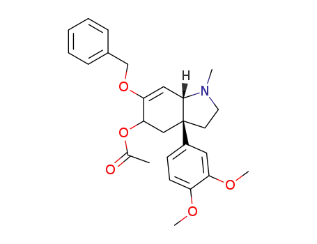 Acetic acid (3aR,7aS)-6-benzyloxy-3a-(3,4-dimethoxy-phenyl)-1-methyl-2,3,3a,4,5,7a-hexahydro-1H-indol-5-yl ester