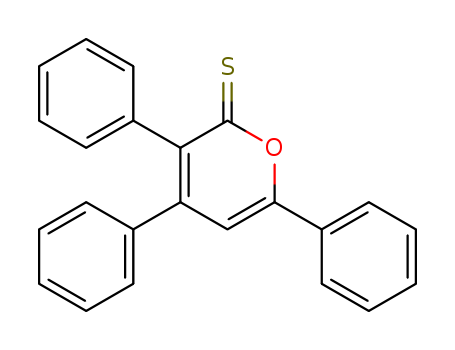 Molecular Structure of 14963-56-5 (2H-Pyran-2-thione, 3,4,6-triphenyl-)